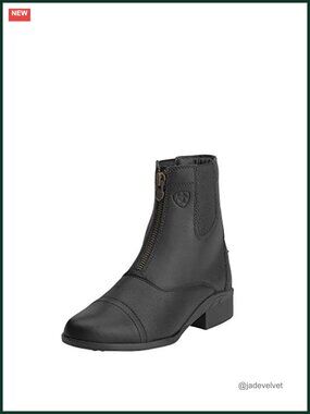 Leather Zip Paddock Boots Equestrian Riding Ankle Bootie